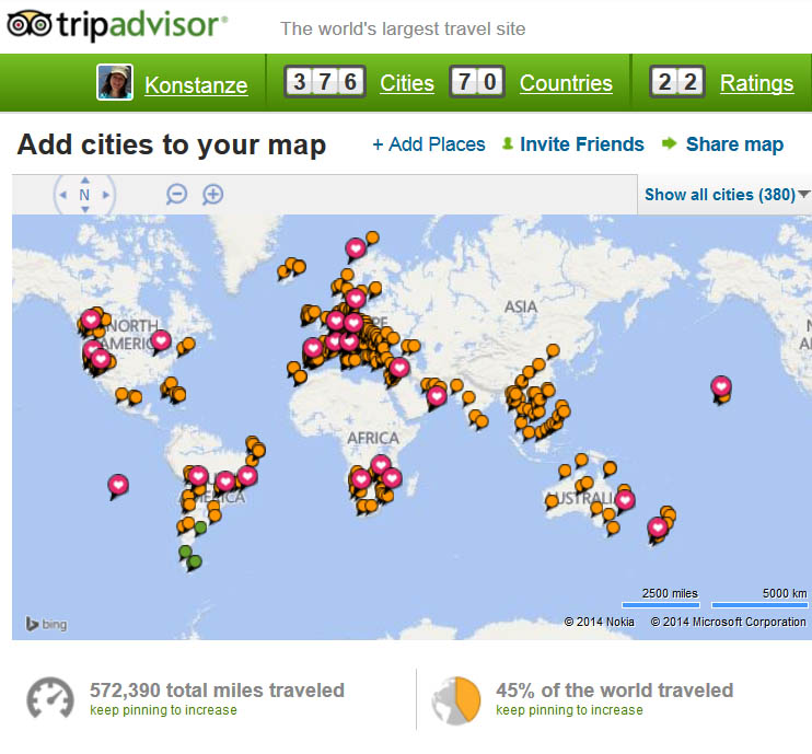 My travels - Tripadvisor